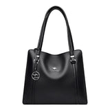 Bolsas de luxo de couro macio bolsas femininas designer 3 camadas ombro crossbody sac senhoras grande capacidade compras mensageiro tote