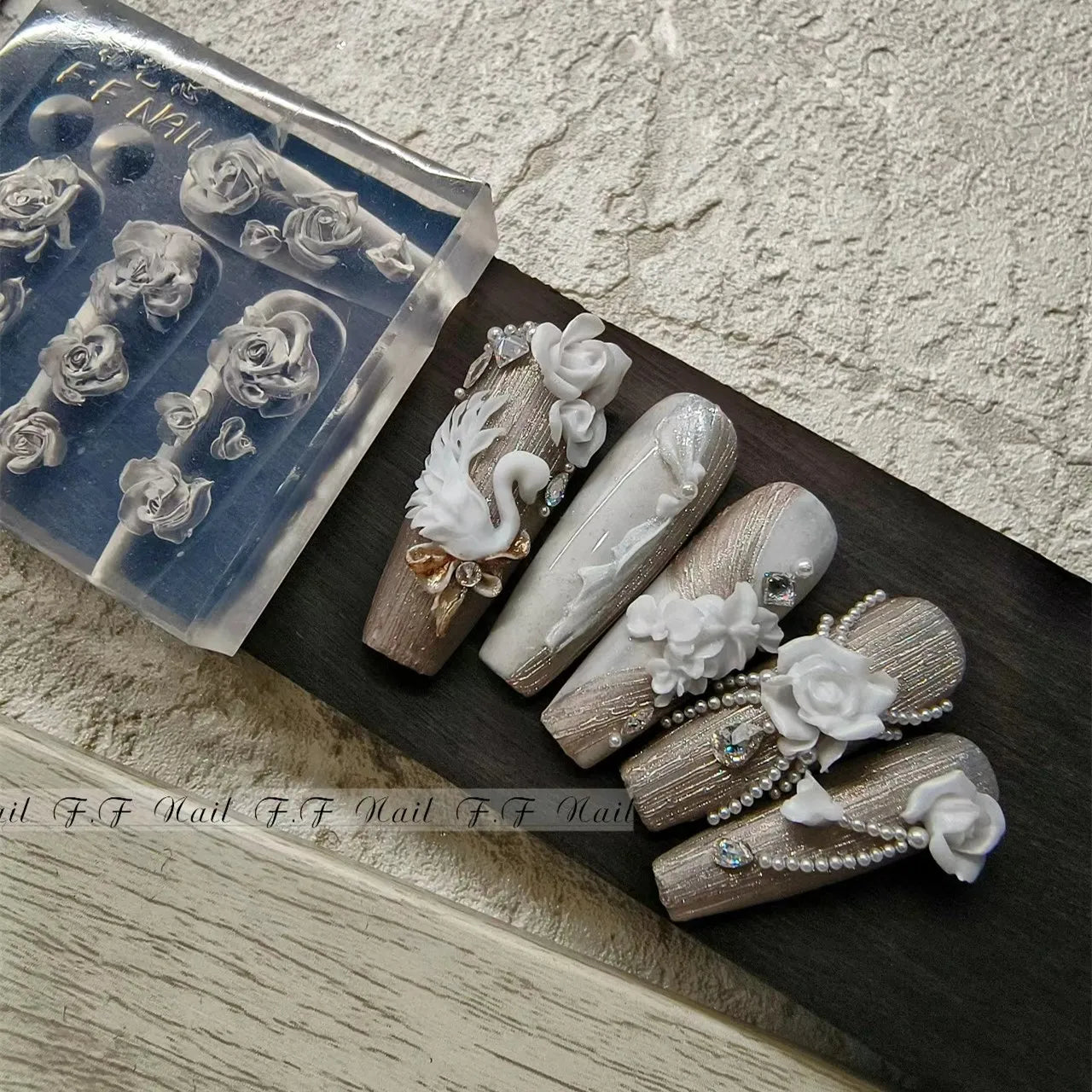 1pc  Snake Flamingo Jellyfish Dragon Dtream 3D Acrylic Mold  Nail Art DIY  Silicone  Nail Art Templates Nails Mold