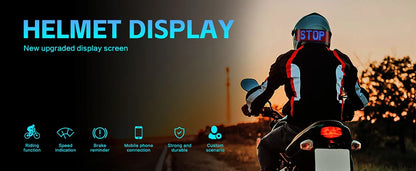 LED Helmet Display ,Motorcycle Helmet Tail Light Helmet Warning Light Moto Accessories