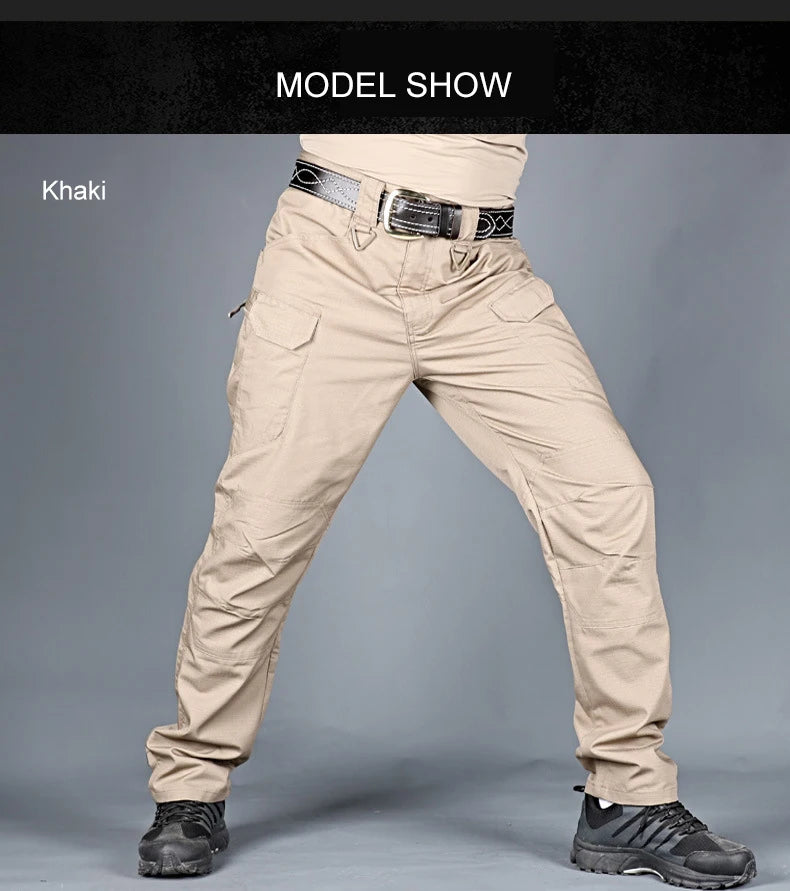 Tactical Cargo Pants Men Combat Outdoor Hiking Work Joggers Lightweight Trousers Male Elasticity Multiple Pockets Resistant Pant