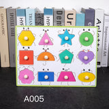 Toddler Wooden Peg 3D Puzzles Kids Toys Alphabet Montessori Education Learning Toys Great Preschool Gift for Girls and Boys