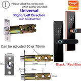 H4 Tuya Electronic Lock Wifi Smart Door Lock Fingerprint Lock Password IC Card Key USB Charge For Smart Home