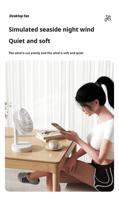 Xiaomi Youpin Fan Small White Desktop Timer Mute With Four-speed Adjustable Portable Fan Recharging Models Detachable Desk fan