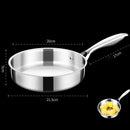 316 Stainless Steel Frying Pan 20cm Uncoated Wok Pan Non Stick Pots Household Cooking Pot Kitchen Cookware Steak Frying pan