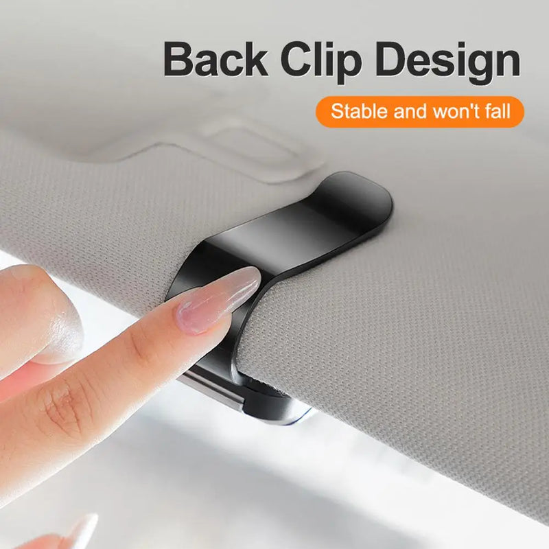 Car Sunglasses Clip Sun Visor Glasses Holder Card Ticket Holder Stable Storage Clips Eyeglasses Hanger Car Interior Accessories