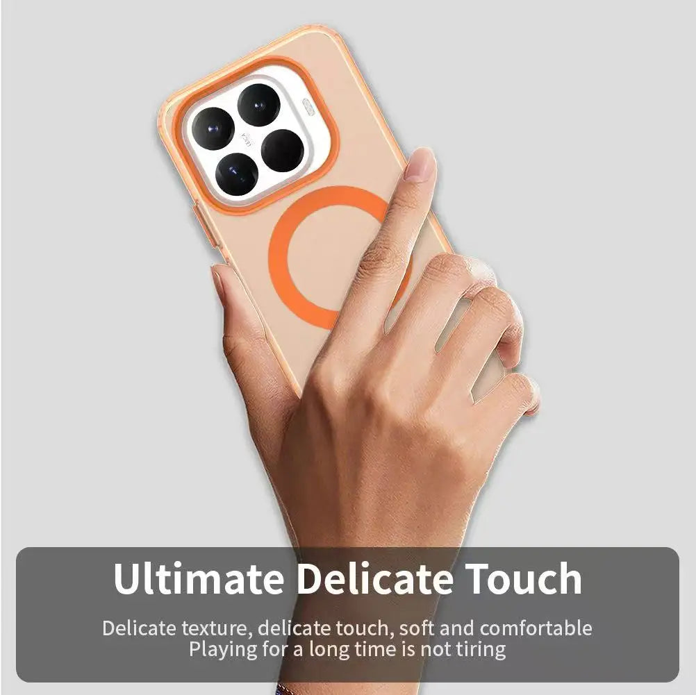 Luxury Matte Candy Magnetic Wireless Charging Transparent Case For Redmi Xiaomi 14T Pro 15T 15TPro For Magsafe Shockproof Cover