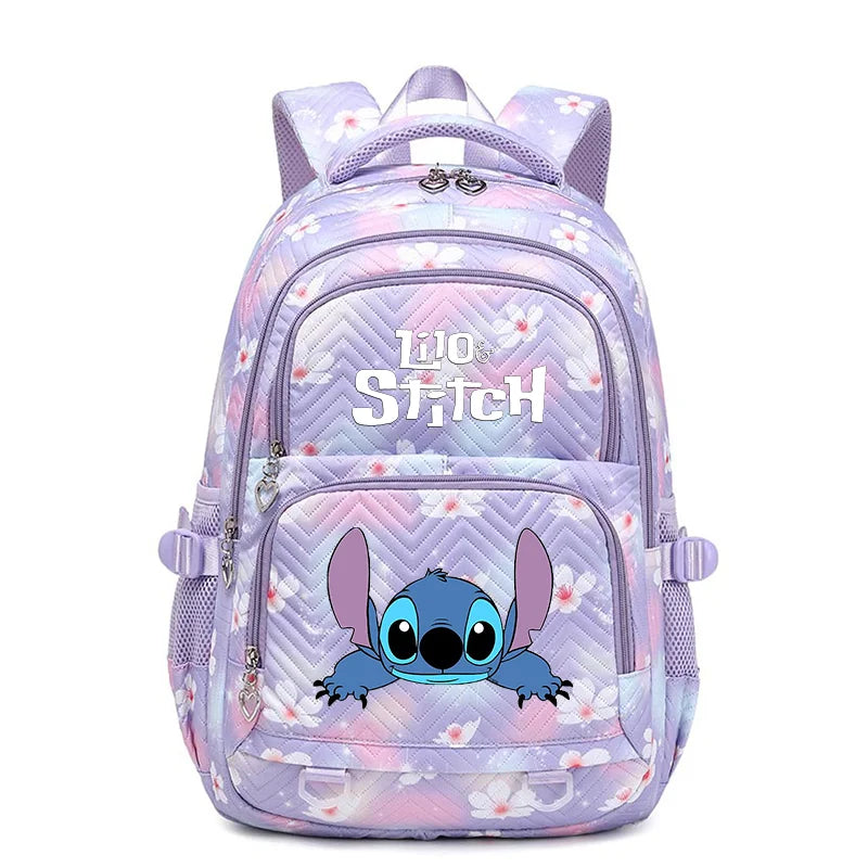 Mochila impermeable Disney Lilo Stitch para mujer, bolso de viaje para mujer, mochila escolar para adolescentes, mochila para libros