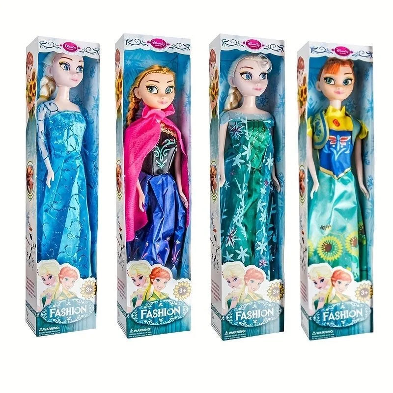 2026 New Arrival Frozen 2 Princess Dolls Set, 30cm Movable Joint Elsa Anna Action Figures, Best Gift for Girls Birthday