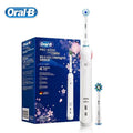 Cepillo de dientes eléctrico Oral B Pro4000 3D Action Clean, 4 modos, sensor de presión visible, dientes más blancos, recargable para adultos.