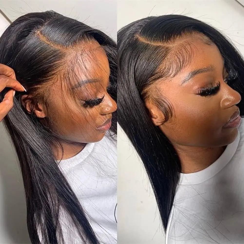 HD Lace Frontal Wig 13x6 13x4 Lace Front Wig Human Hair 30 Inch Bone Straight Transparent Lace Human Hair Wigs 4x4 HD Closure Wig