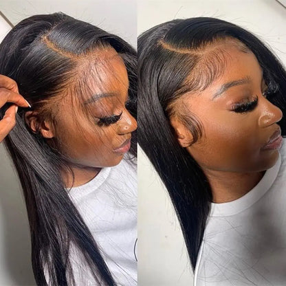 Hd Lace Frontal Wig 13x6 13x4 Lace Front Wig Human Hair 30Inch Bone Straight Transparent Lace Human Hair Wigs 4x4 HD Closure Wig