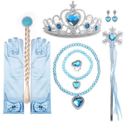 Snow Queen Elsa Dresses for Girls Costumes Kids Cosplay Halloween Princess Children Gowns Clothing Party Dresses Outfits 2-10Yrs