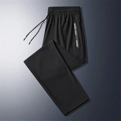 Verão legal calças dos homens 8xl mais szie sweatpants moda casual calças estiramento masculino tamanho grande 7xl 8xl calças de verão preto cinza