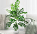 52-125cm/49.2in  Artificial Palm Tree Tropical Fake Plant Green Plastic Palm Leaf Branches Suitable for Home Garden Decoration