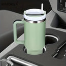 KEMORELA 30&40 oz Tumbler With Handle Lid Straw 887/1182ML Stainless Steel Water Bottle Vacuum Thermos Cup Travel Car Coffee Mug