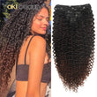 Extensões de cabelo cacheado Jerry Curly 65cm clip in tecelagem dupla com seda orgânica 160 g
