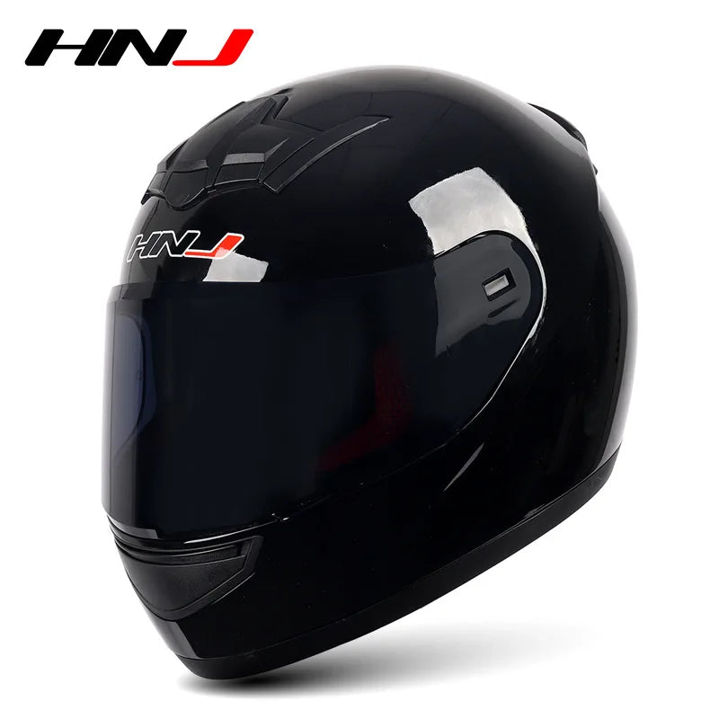 HNJ Men Motorcycle Helmet Women Full Face Helmet Riding Personality Horn Pink Helmet DOT Certification Motorcycle Helmet