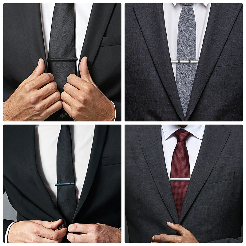 1PC Minimalist Tie Clip For Men Tie Clip To Man Shirt Business Pisa Ties Men's Cuff Tie Pins Man Fashion Jewelry Cufflink Lawyer