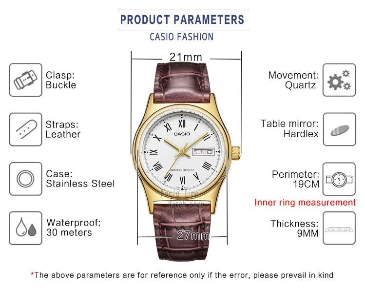 Relógio feminino Casio LTP - V006 prata quartzo com calendário e a prova de agua