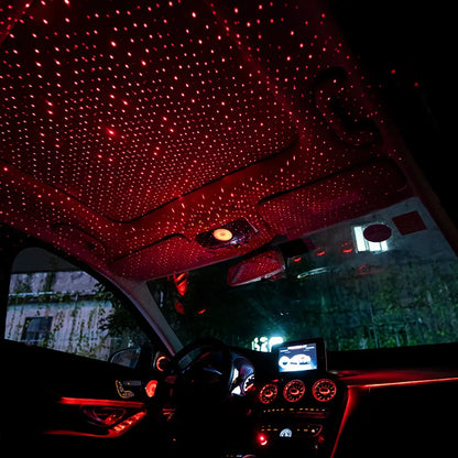 Car Roof Room Ceiling Decor Plug and Play Car Romantic LED Starry Sky Night Light 5V USB Powered Galaxy Star Projector Lamp