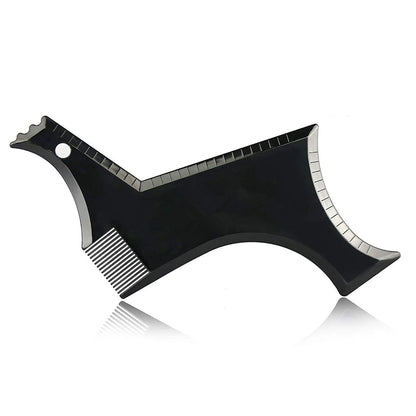 Men Beard Styling Template Stencil Beard Comb Fits All-In-One Beard Shaping Tool Barber Supplies Professional Beard Accessories
