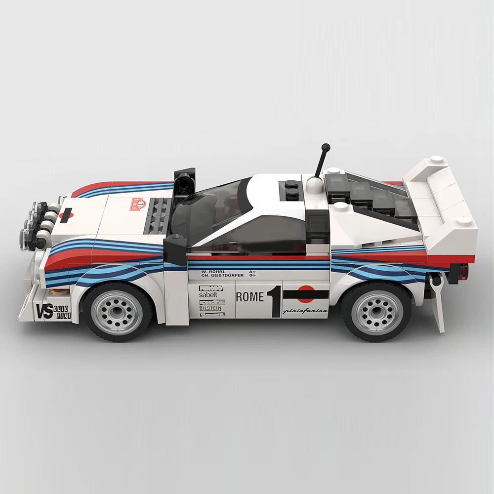 244PCS MOC-130287 Rally Racing Lancia Rally 037 Martini Racing 1983 Monte Carlo Building Blocks DIY Toy Holiday child Gift