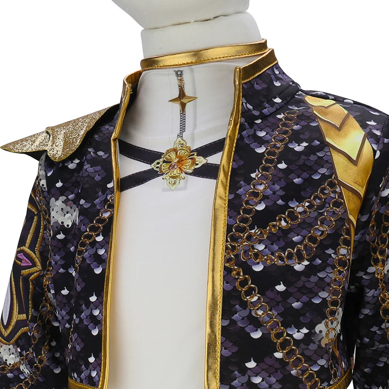 Girls' special occasion costumes Demon Hunter Rumi Girls Hip Hop Set Halloween Role Playing Dress Up Carnival Costume + Necklace
