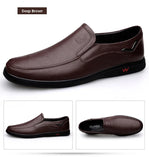 CLOHOO Men's Business Casual Shoes Handmade Layered Cowhide Rubber Bottom Leather Footwear for Office And Leisure