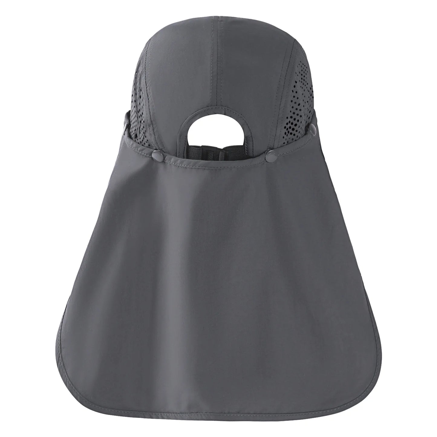 BASSDASH UPF 50+ Foldable Fishing Hat Baseball Cap with Removable Neck Flap Portable for Men Women Golf Hiking