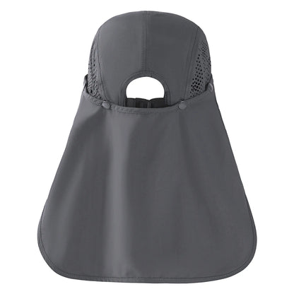 BASSDASH UPF 50+ Foldable Fishing Hat Baseball Cap with Removable Neck Flap Portable for Men Women Golf Hiking
