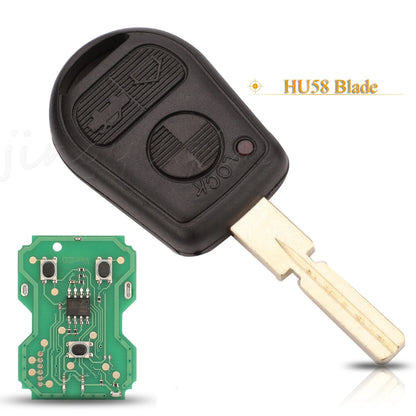 jingyuqin 3 Buttons Car Remote Key Fob 315/433Mhz ID44 PCF7935 Chip For BMW Z3 E31 E32 E34 E36 E38 E39 E46 Z3i HU58/HU92 Key