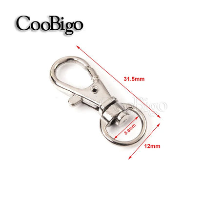5/16"~1-1/4" Snap Hook Buckle Metal Swivel Lobster Clasp Snap Clip Hook Carabiner for Keychain Key Fob Chain Ring Bag Hardware