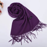 Bufandas de cuero en polvo para otoño e invierno, nuevas, de un solo color, al por mayor, para hombres y mujeres, 120 g, chal con diadema de un solo color.