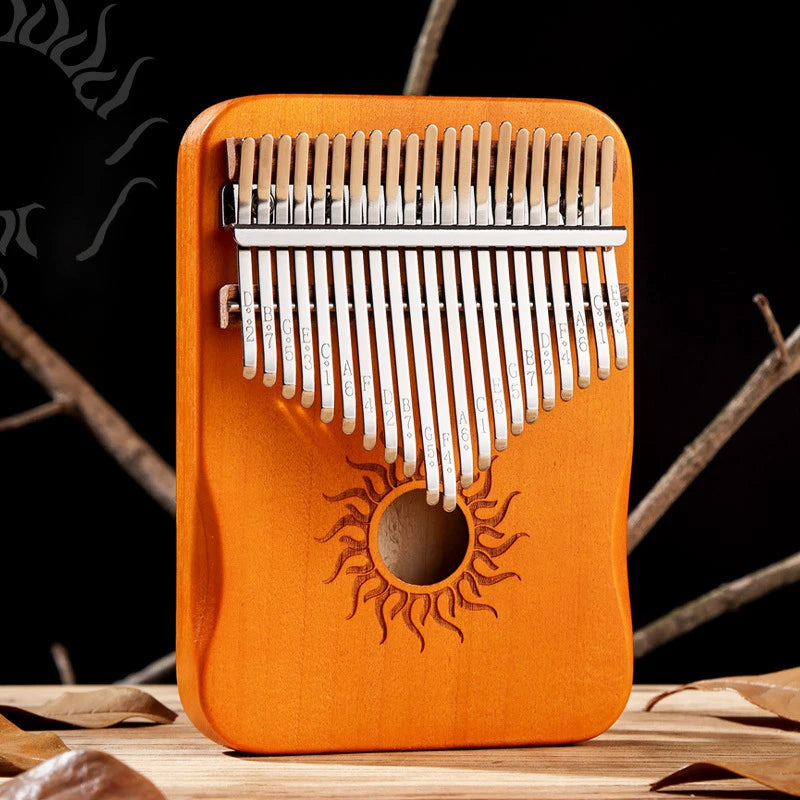 Hluru 21 Key Maple Kalimba 17 key Thumb Piano Portable Finger Piano for Beginner Mbira Gift for Kids Adults