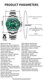 ADDIESDIVE Stainless Steel Watch Men's European and American Business Leisure Quartz Watch Waterproof Outdoor Sports Watch