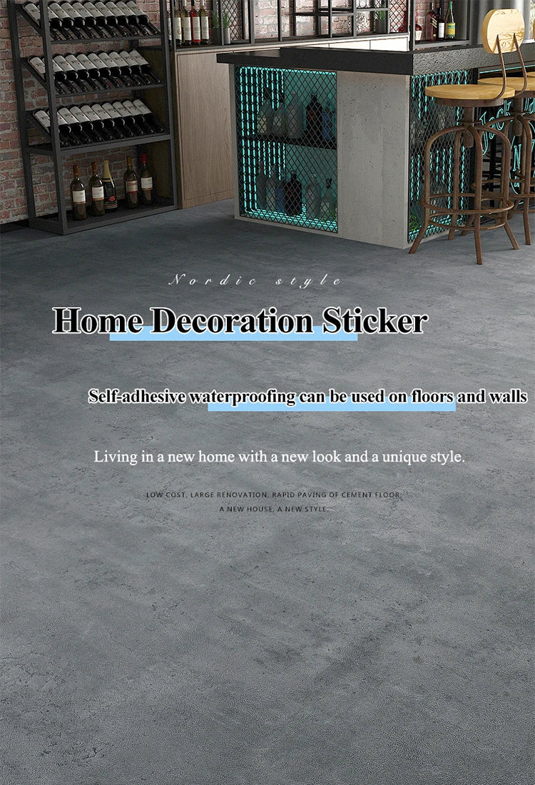 Self-adhesive Thicken PVC Floor Sticker Waterproof Ceramic Tiles Sticker Store Mall Hotel Floor Home Decorative Retro Wallpapers