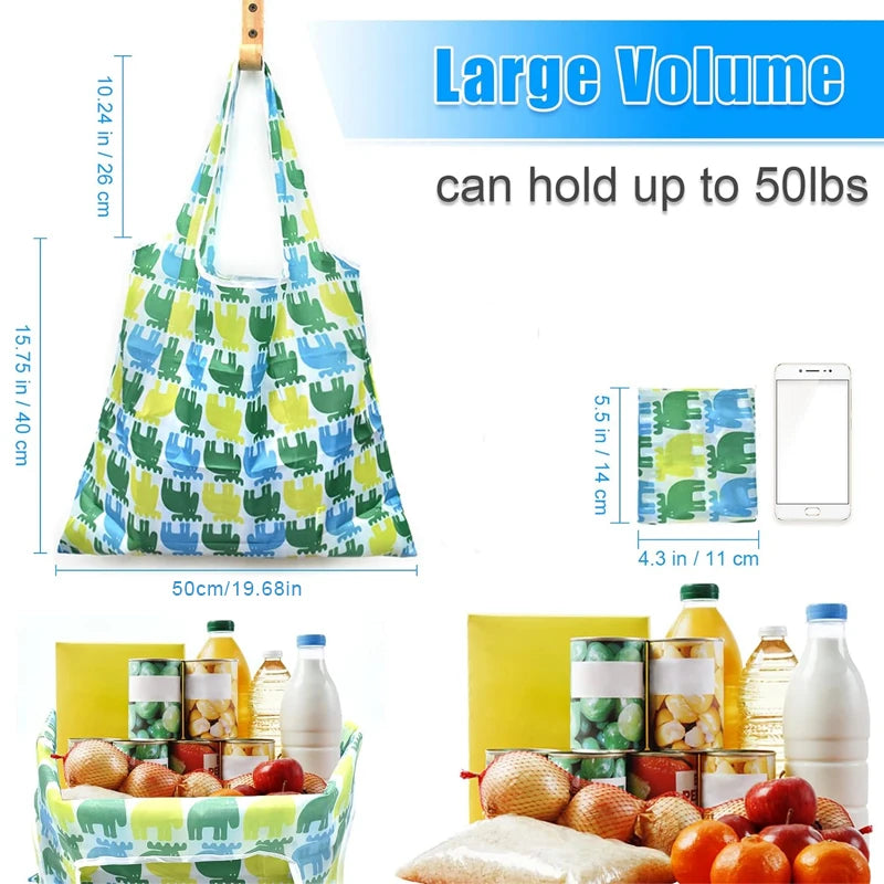 Folding Shopping Bag Large Capacity Environmental Protection Portable Handbag Supermarket Toy Storage Bags Travel Grocery Bag