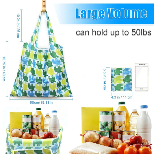 Folding Shopping Bag Large Capacity Environmental Protection Portable Handbag Supermarket Toy Storage Bags Travel Grocery Bag