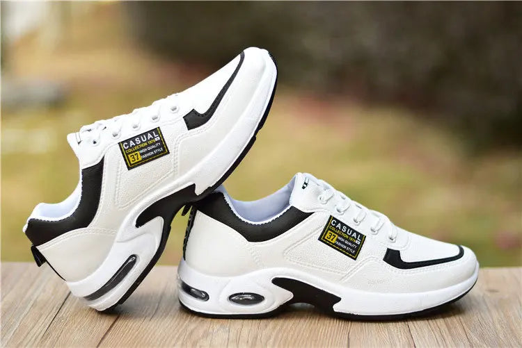 Zapatillas de running para hombre, transpirables, con amortiguación de aire, con cordones, antideslizantes, para exteriores