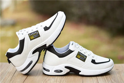 Zapatillas de running para hombre, transpirables, con amortiguación de aire, con cordones, antideslizantes, para exteriores