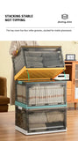 1pc Foldable Storage Trunk Open Storage Box Transparent Storage Box Home Wardrobe Clothes Organizer Large Capacity Clear Plastic