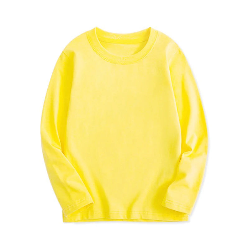 Boys Girls T Shirt Long Sleeves 1 to 2 3 4 5 6 7 8 9 10 11 12 13 14 Years 100% Cotton Toddler Boy Shirts for Teens Girl Clothes