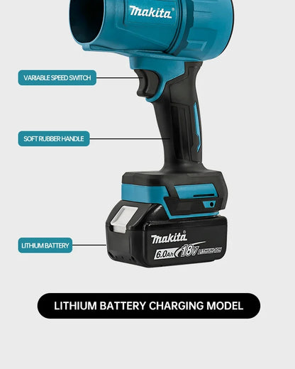 Makita 18V Violent Blower 30000RPM Turbo Jet Fan Electric Air Duster wind speed Turbo Rechargeable with Light Car Cleanin