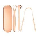 1/2/4 Pcs Reusable Stainless Steel Useful Tongue Scraper Cleaner Fresh Breath Cleaning Coated Tongue Oral Hygiene Care Tools