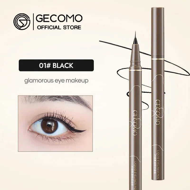 GECOMO Delineador líquido 0,01 mm super fino à prova d'água secagem rápida cor de longa duração sem manchas lápis delineador