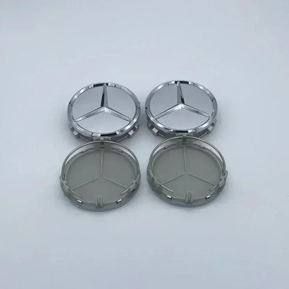 4Pcs/set 75MM/60MM Car Wheel Center Hub Cap Covers For Mercedes Benz  Black Badge Rim Cover Auto Style Decorate Accessories