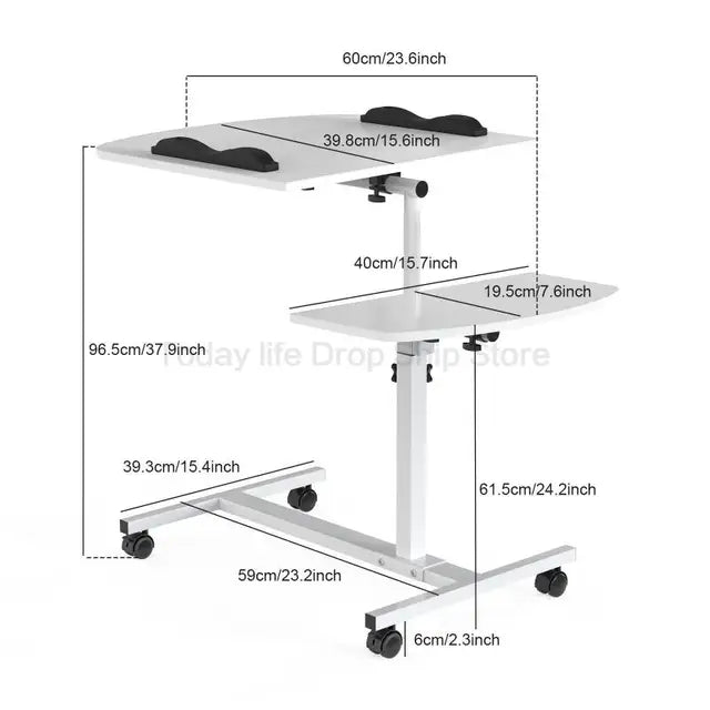 Wooden and Metal Desk with Storage Plate, Office Desk, Study Table, Workplace, Home, Bedroom, HWC 