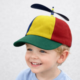 Detachable Propeller Baseball Cap Cotton Color-block Bamboo Dragonfly Sunscreen Adjustable Colorful Helicopter Spiral Hat