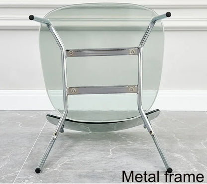 Modern Simple Household Transparent Dining Chair Backrest Single Person Leisure Net Red Table Plastic Chair Makeup Chairs  стул
