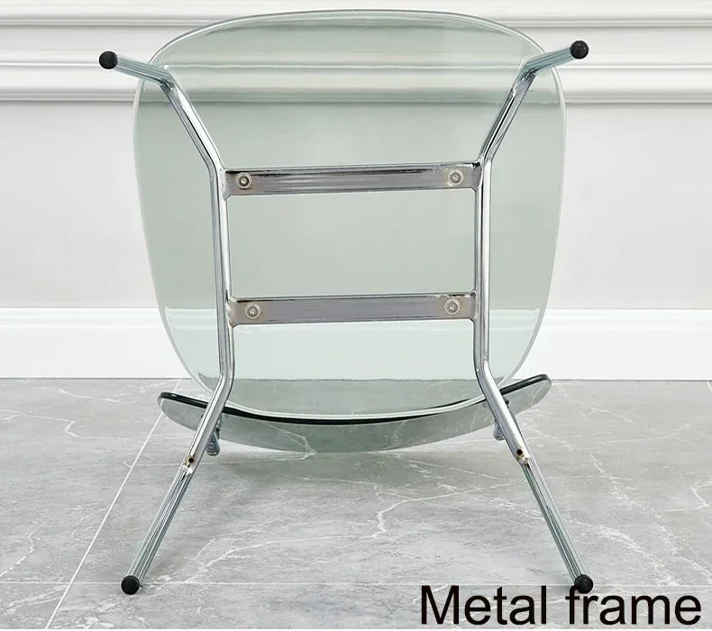 Modern Simple Household Transparent Dining Chair Backrest Single Person Leisure Net Red Table Plastic Chair Makeup Chairs  стул